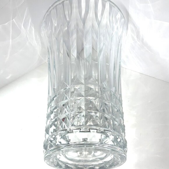 French Cristal D'Arques Diamond Cut Lead Crystal Vase Fontenay Collection MCM - Picture 4 of 12